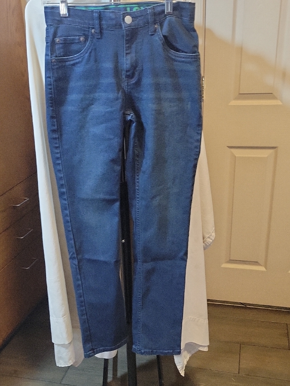 Levi's Women's Straight-Leg Jeans in Dark Blue Denim